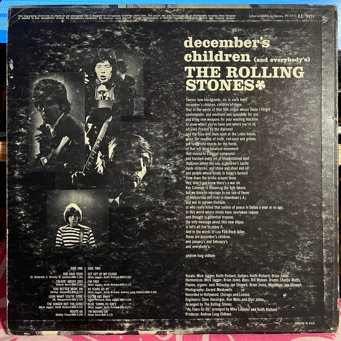 The Rolling Stones - December's Children (And Everybody's) *MONARCH* | Very Good (VG) Very Good (VG) - ROCK / USED *VERY GOOD*