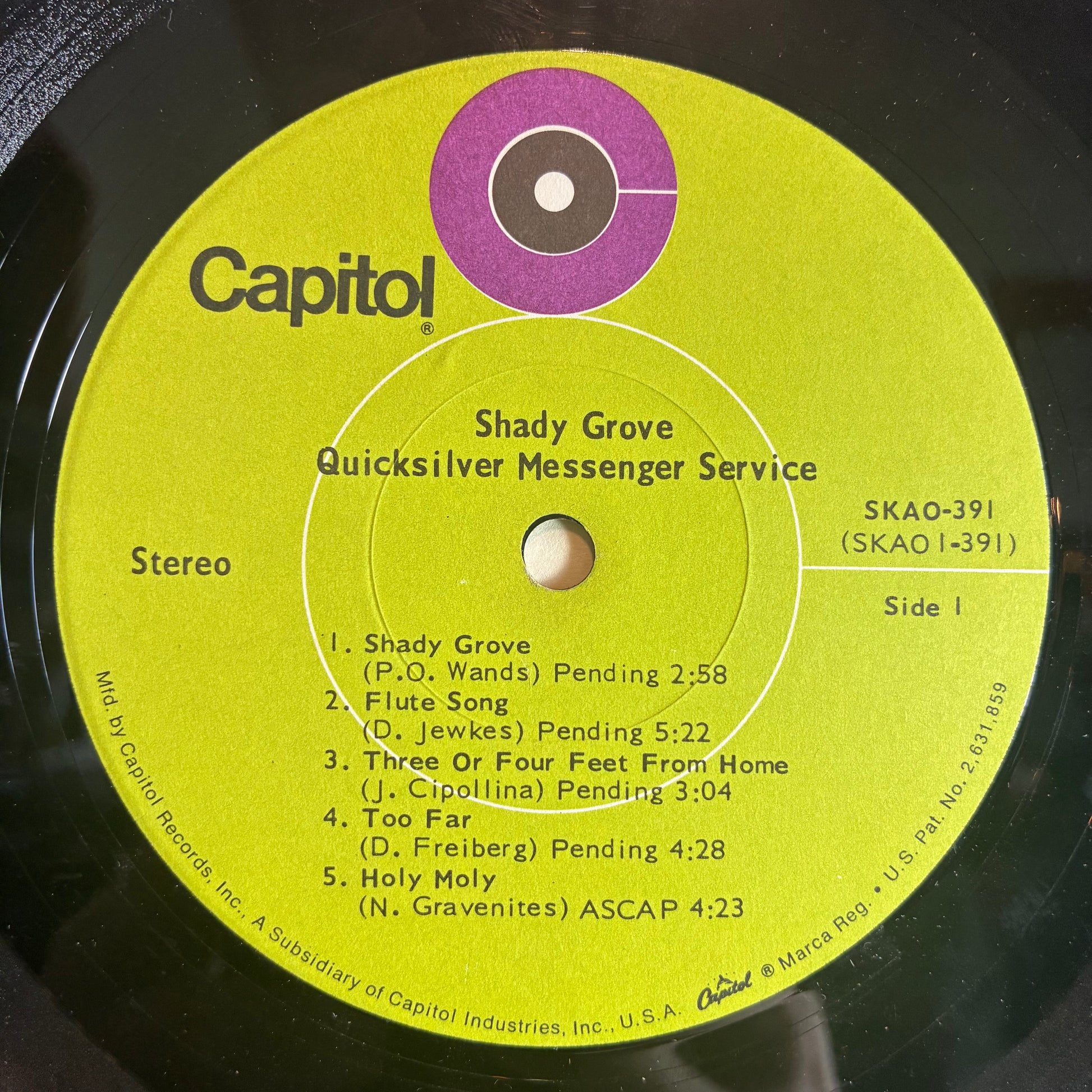 Shady Grove (VINYL) | Very Good (VG) Very Good Plus (VG+) - ROCK / USED *VERY GOOD*
