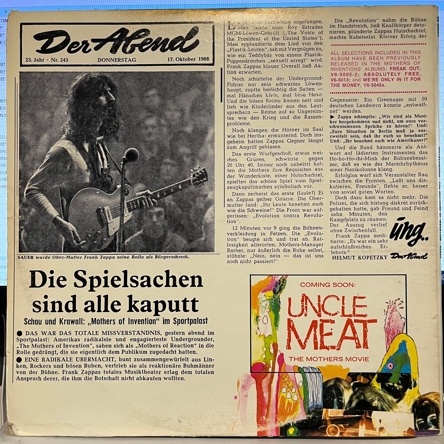 The Mothers - Mothermania (The Best Of The Mothers) | Very Good (VG) Very Good (VG) - ROCK / USED *VERY GOOD*