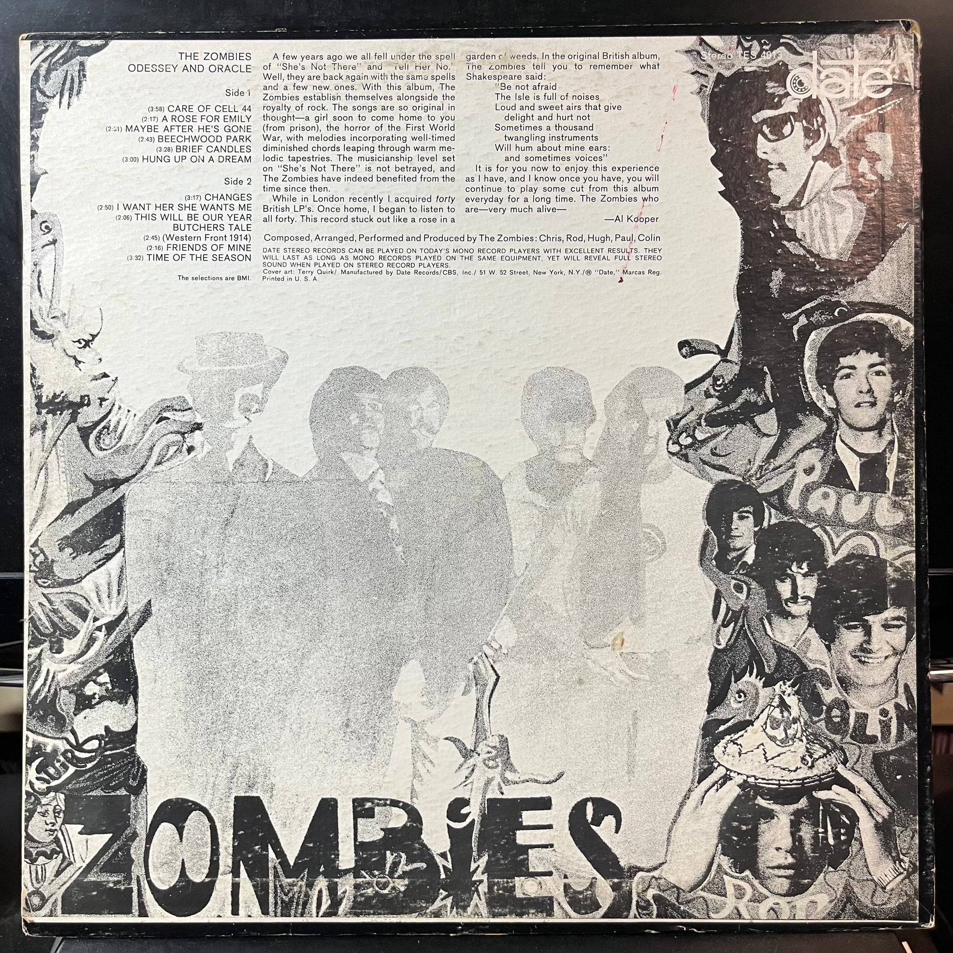 The Zombies - Odessey And Oracle (VINYL LP) | USED Very Good (VG) Very Good Plus (VG+) - ROCK / USED *VERY GOOD*