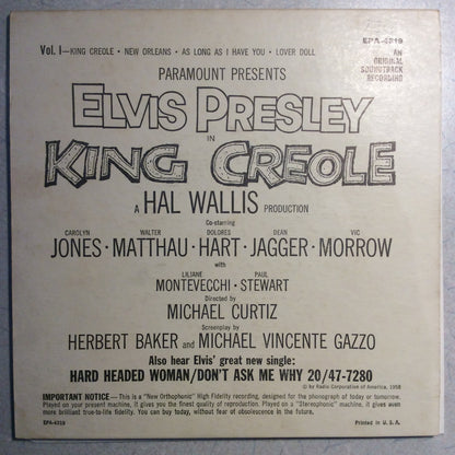 King Creole (Vol. 1) (7" VINYL) | Very Good (VG) Excellent (EX) - ROCK / USED *VERY GOOD*