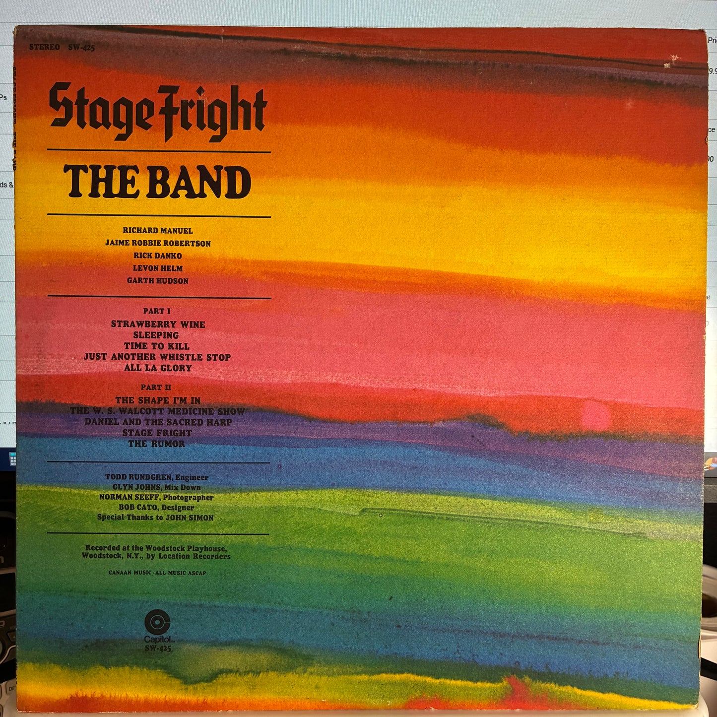 Stage Fright (VINYL) | Very Good (VG) Very Good Plus Plus (VG++) - ROCK / USED *VERY GOOD*