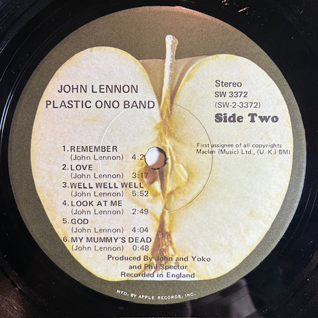 John Lennon / Plastic Ono Band (VINYL) | Very Good (VG) Very Good Plus Plus (VG++) - ROCK / USED *VERY GOOD*