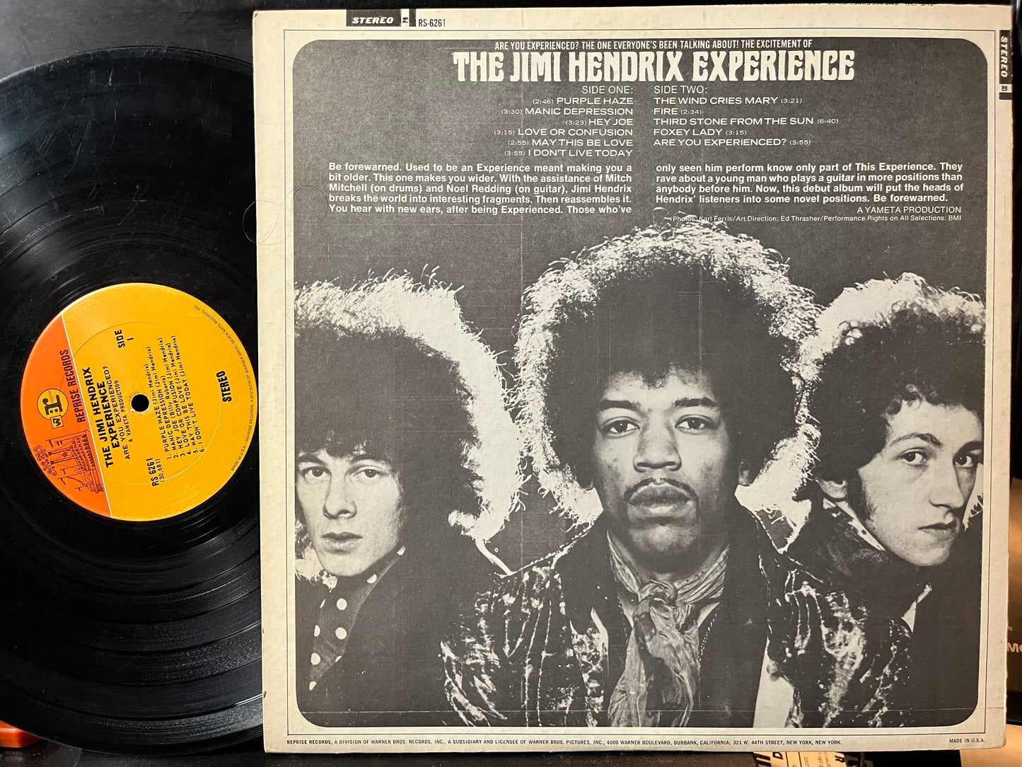 The Jimi Hendrix Experience - Are You Experienced (VINYL) | Very Good (VG) Near Mint (NM) - ROCK / USED *VERY GOOD*