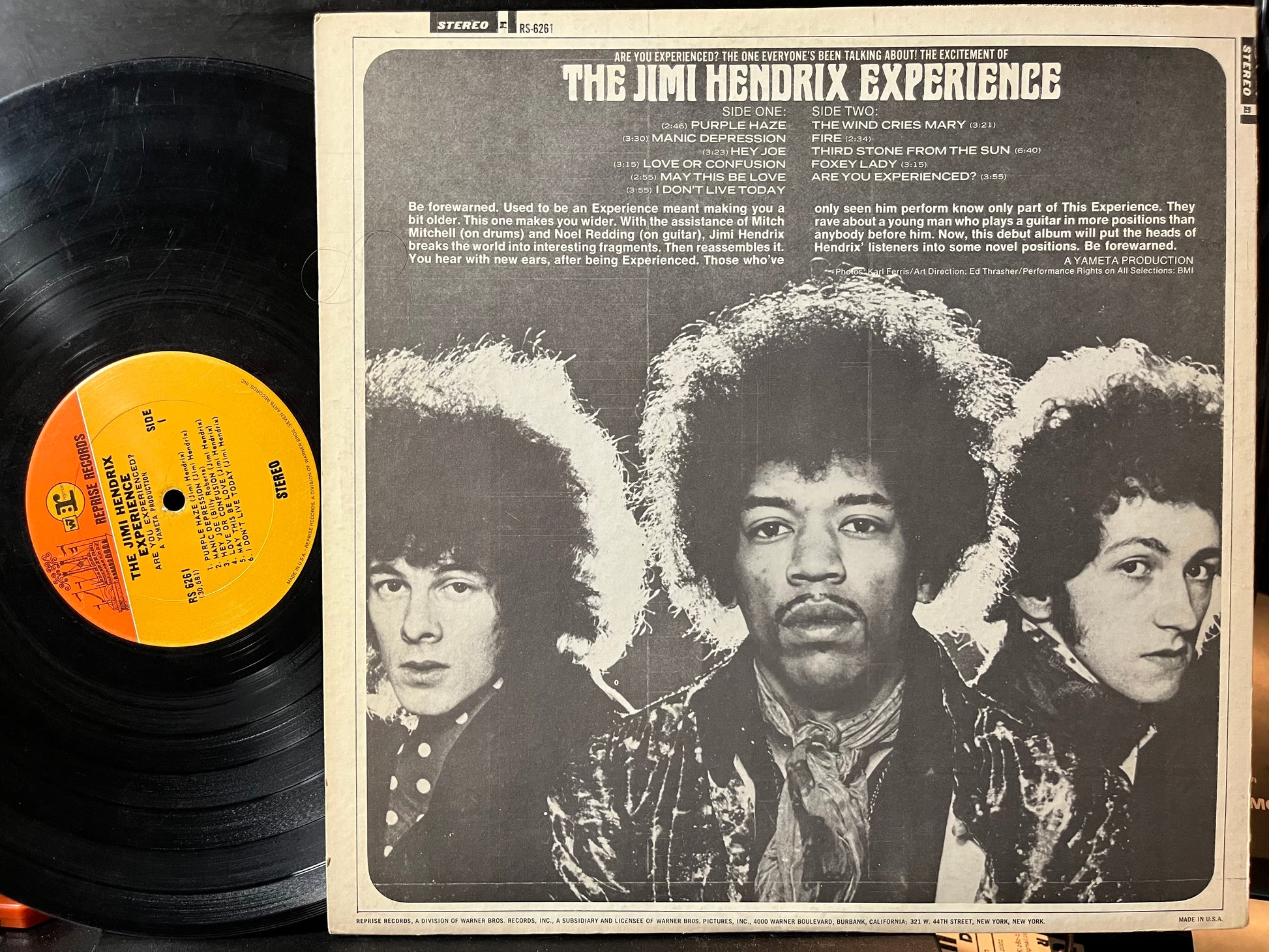 The Jimi Hendrix Experience - Are You Experienced (VINYL) | Very Good (VG) Near Mint (NM) - ROCK / USED *VERY GOOD*