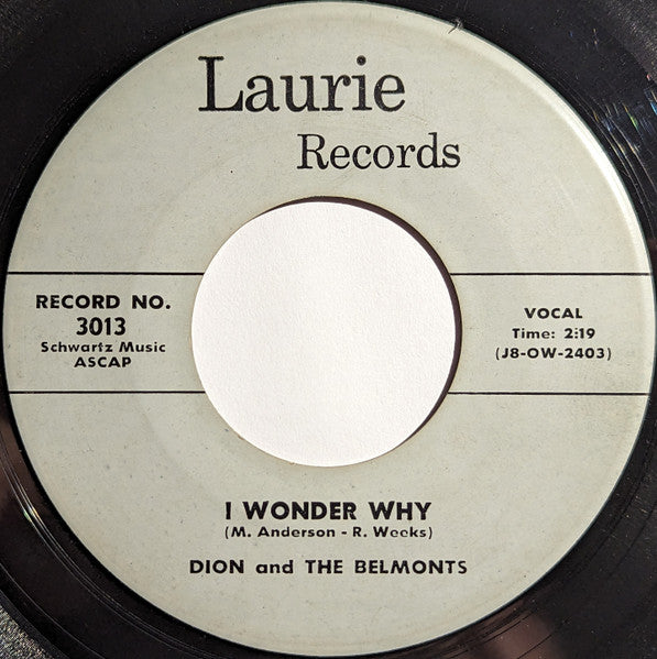 Teen Angel / I Wonder Why (7" VINYL) | Very Good (VG) Generic - ROCK / USED *VERY GOOD*