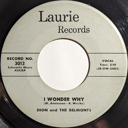 Teen Angel / I Wonder Why (7" VINYL) | Very Good (VG) Generic - ROCK / USED *VERY GOOD*