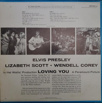 Elvis Presley - Loving You *INDIANAPOLIS* | Very Good (VG) Very Good (VG) - ROCK / USED *VERY GOOD*