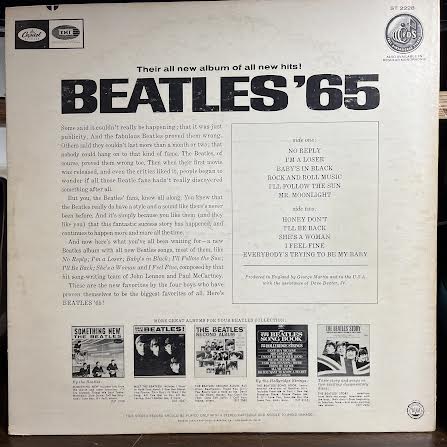 Beatles '65 (VINYL) | Very Good (VG) Excellent (EX) - ROCK / USED *VERY GOOD*