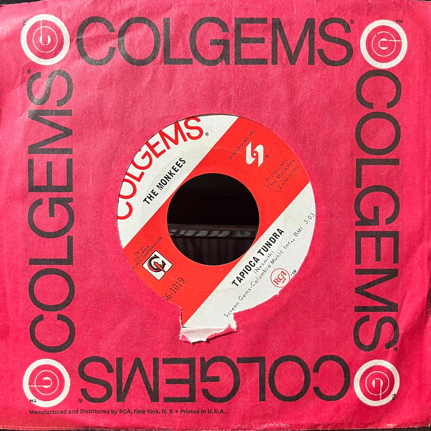The Monkees - Valleri (VINYL 7") | Excellent+ (EX+) Near Mint (NM) - ROCK / USED *EXCELLENT+*