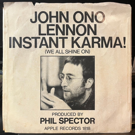 John Ono Lennon - Instant Karma (We All Shine On) (VINYL 7") | Excellent+ (EX+) Excellent (EX) - ROCK / USED *EXCELLENT+*