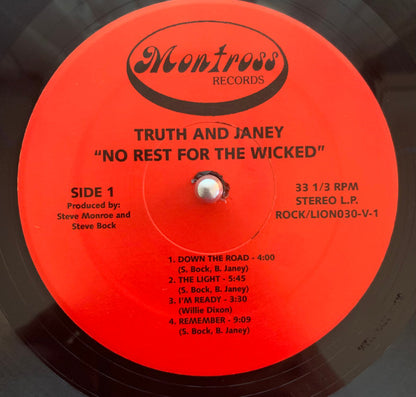 Truth And Janey - No Rest For The Wicked (BLACK VINYL REISSUE LP) | Mint (M) Mint (M) - ROCK *NEW*