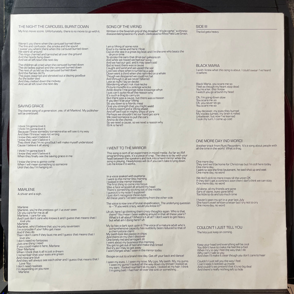 Todd Rundgren - Something / Anything? (COLOR VINYL 2xLP) | USED Good Plus (G+) Very Good (VG) ROCK