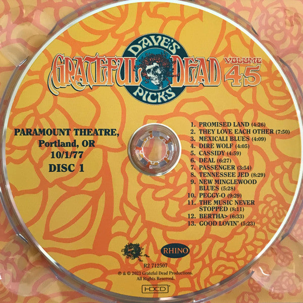 Dave's Picks, Volume 45 (4xCD)(Paramount Theatre, Portland, OR • 10/1-2/77) | Mint (M) Near Mint (NM) - ROCK