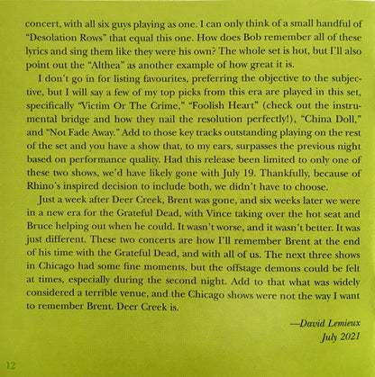 Dave's Picks, Volume 40 (3xCD)(Deer Creek Music Center, Noblesville, IN • 7/18-19/90 | Mint (M) Near Mint (NM) - ROCK