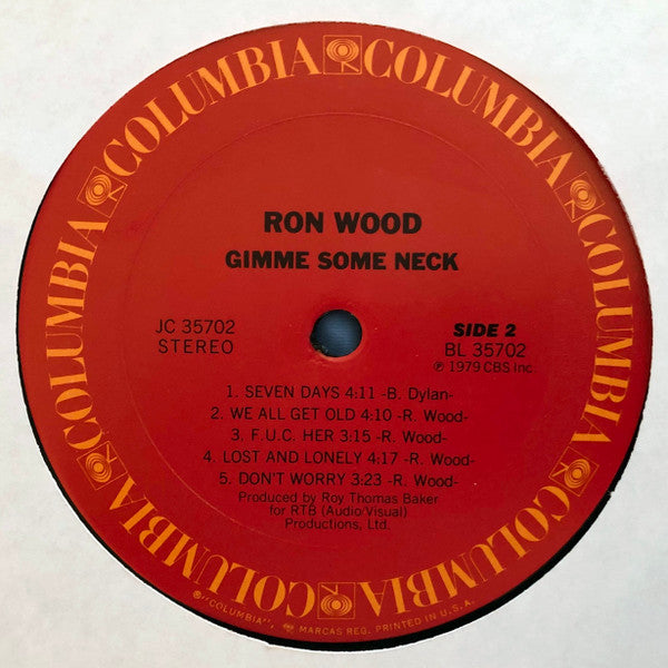 Ron Wood Gimme Some Neck Columbia LP, Album, Pit Near Mint (NM or M-) Near Mint (NM or M-)