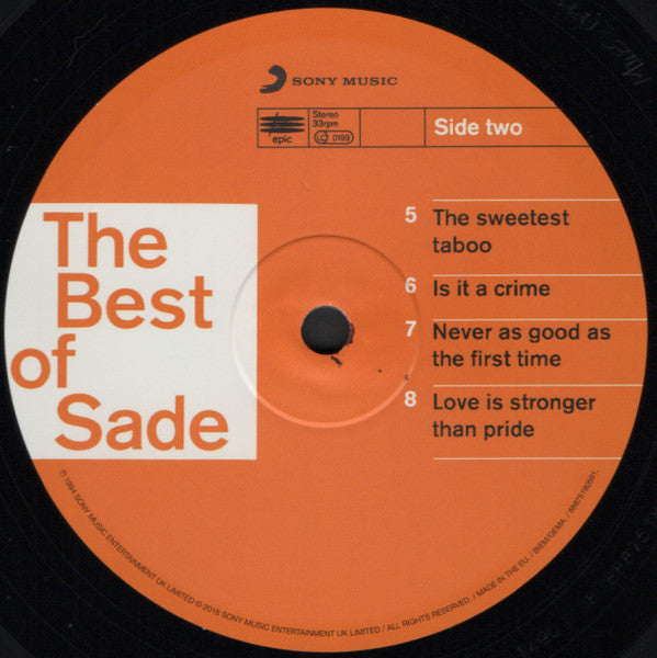 Sade The Best Of Sade Sony Music, Epic 2xLP, Comp, RE, Gat Mint (M) Mint (M)