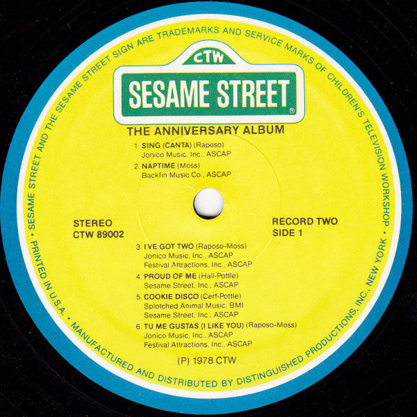 Sesame Street The Anniversary Album Children's Television Workshop 2xLP, Comp, Gat Very Good Plus (VG+) Very Good Plus (VG+)