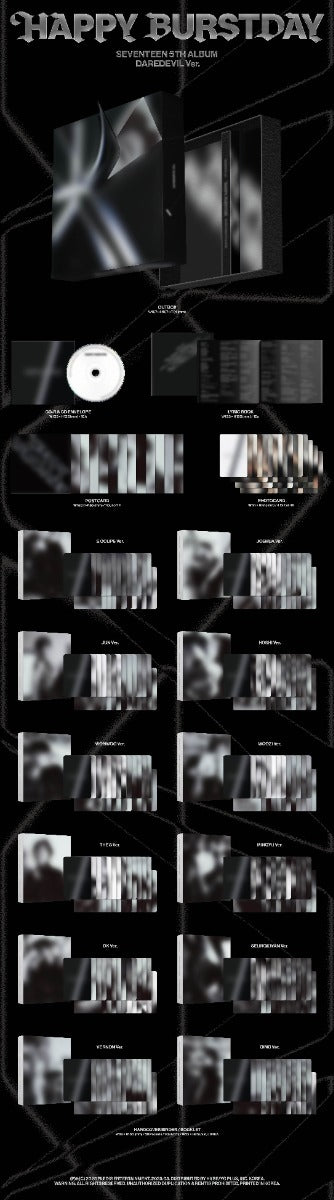 Seventeen 5Th Album 'Happy Burstday' [Daredevil Ver.] |