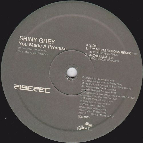 ShinyGrey You Made A Promise Rise 12" Very Good Plus (VG+) Very Good Plus (VG+)