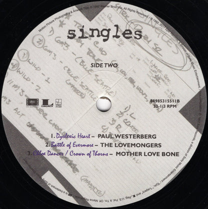 Singles - Original Motion Picture Soundtrack (VINYL) | - SOUNDTRACK *W CD*