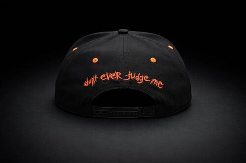 Slipknot - Slipknot - Embroidered Logo with Don't Judge Underbill - 6 Panel Flatbill Snapback Cap - Black/Red |