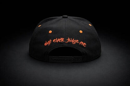Slipknot - Slipknot - Embroidered Logo with Don't Judge Underbill - 6 Panel Flatbill Snapback Cap - Black/Red |