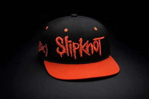 Slipknot - Slipknot - Embroidered Logo with Don't Judge Underbill - 6 Panel Flatbill Snapback Cap - Black/Red |
