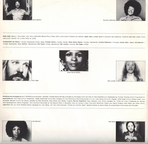 Sly & The Family Stone - Small Talk | Near Mint (NM) Very Good (VG) - FUNK / USED *NEAR MINT*