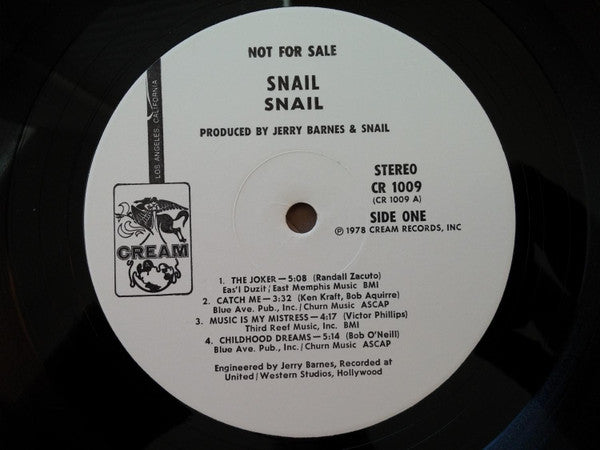 Snail | Very Good Plus (VG+) Very Good (VG) - ROCK / USED *EXCELLENT*
