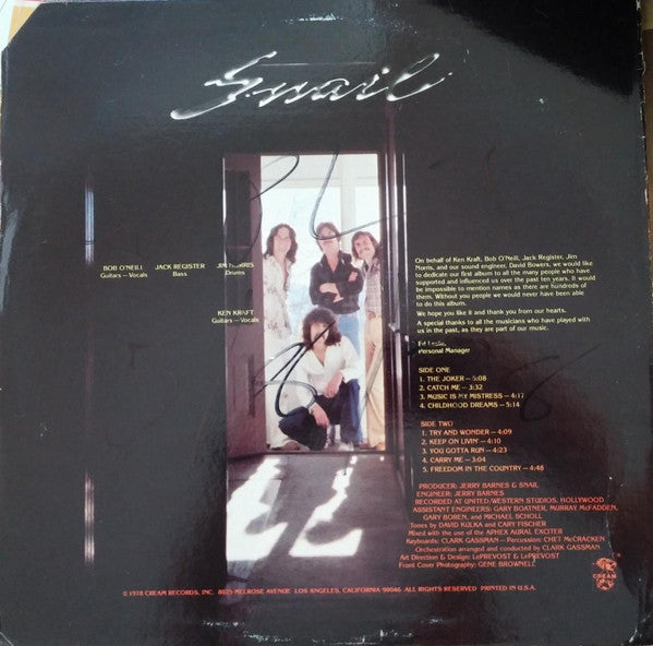 Snail | Very Good Plus (VG+) Very Good (VG) - ROCK / USED *EXCELLENT*
