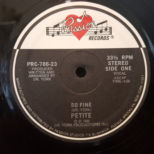 Petite - So Fine | Near Mint (NM) Generic - HIP HOP / USED *NEAR MINT*