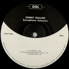 Sonny Rollins Saxophone Colossus DOL LP, Album, RE, 180 Mint (M) Mint (M)