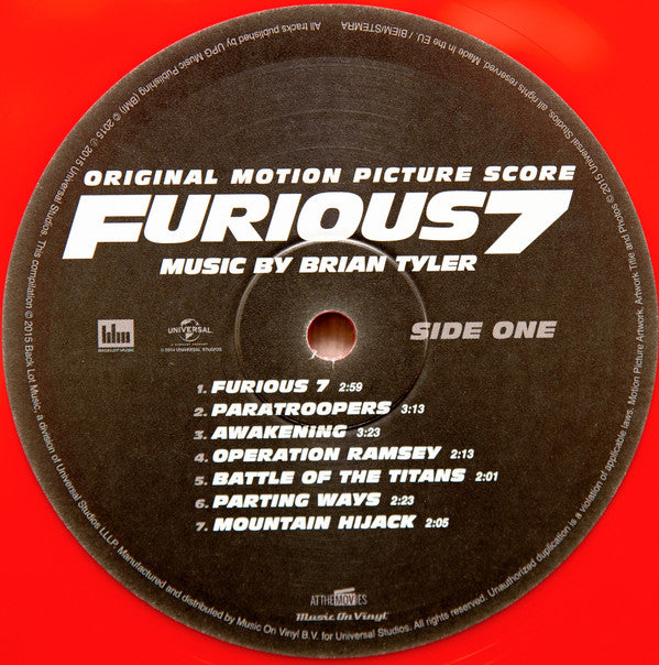Furious 7 (Original Motion Picture Score) | Mint (M) Mint (M) - SOUNDTRACK *COLOR*