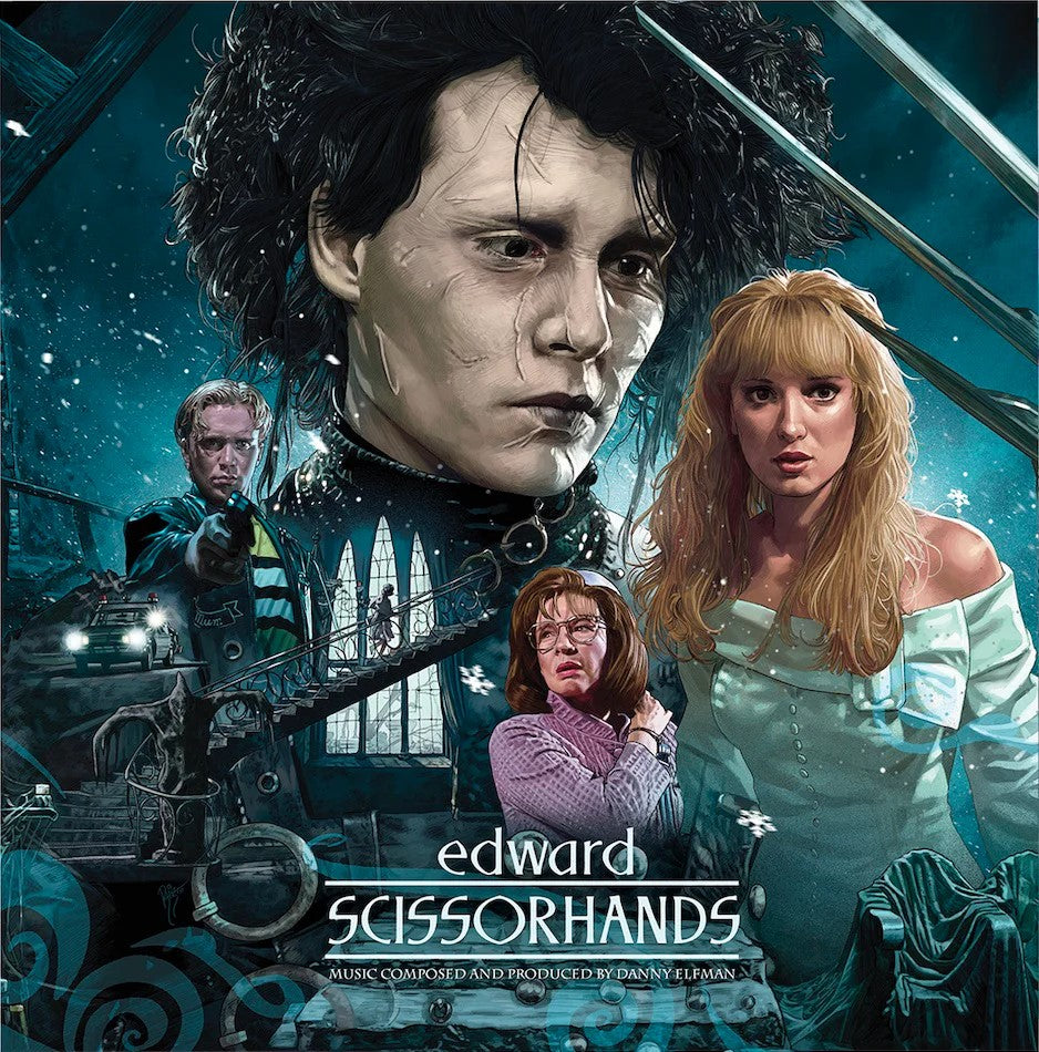 Edward Scissorhands (Blue & White w/ Purple Splatter Vinyl) | Mint (M) Mint (M) - SOUNDTRACK *NEW/COLOR*
