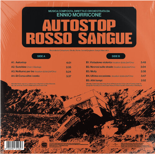 Ennio Morricone - (PRESALE 11/6/26) Autostop Rosso Sangue (aka Hitch-Hike) (Transparent Cyan Vinyl) (IMPORT CYAN CLEAR VINYL LP) | NEW - SOUNDTRACK *NEW/COLOR*