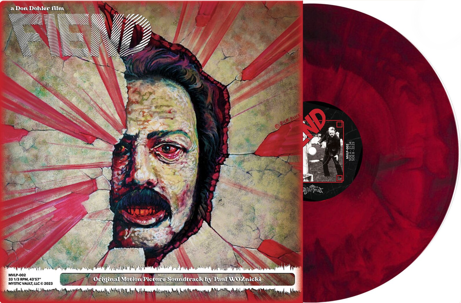 Paul Woznicki - Fiend (Red & Black Marble VINYL LP Mystic Vault MVLP-002) | NEW - SOUNDTRACK *NEW/COLOR*