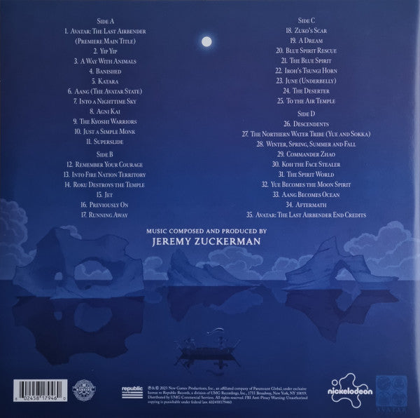 Avatar: The Last Airbender - Book 1: Water (TURQUOISE TRANSLUCENT*) | Mint (M) Mint (M) - SOUNDTRACK *NEW/COLOR*