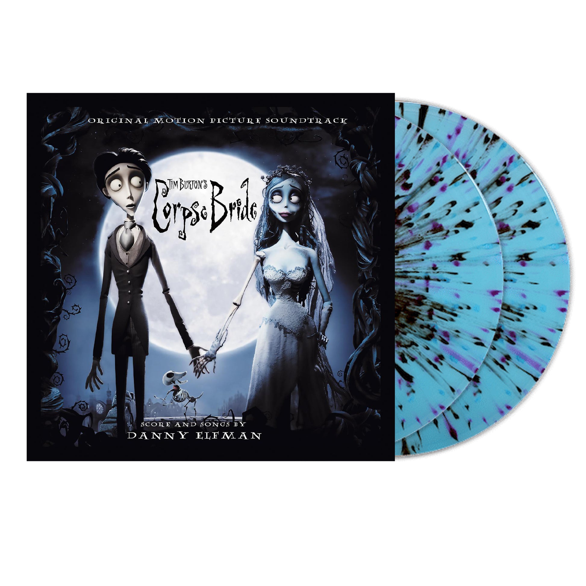 (PRE-ORDER 10/10/25) Corpse Bride--Original Motion Picture Soundtrack (Blue Moon With Purple & Black Ghost Splatter 2xVinyl) | Mint (M) Mint (M) - SOUNDTRACK *NEW/COLOR*
