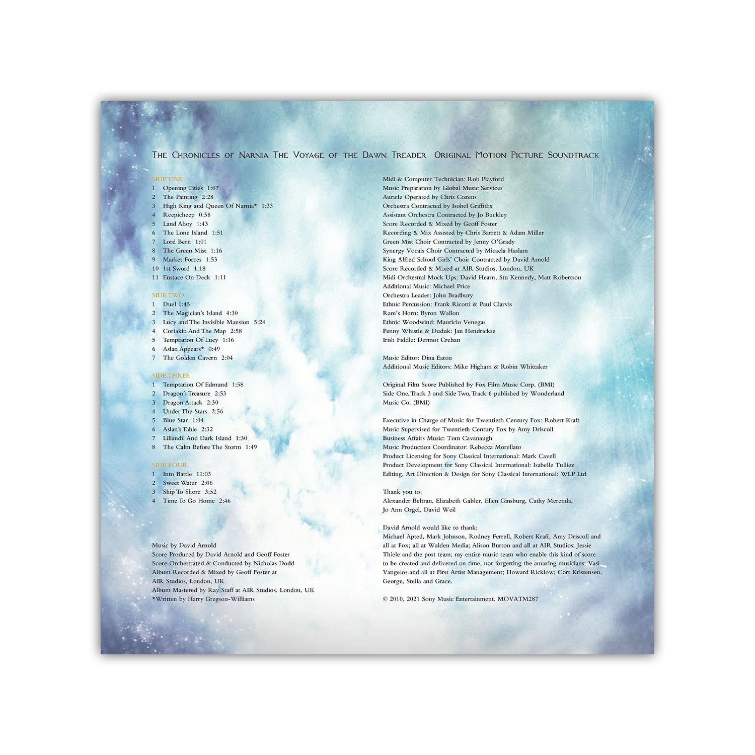David Arnold - (PRESALE 10/9/26) Chronicles Of Narnia: The Voyage Of The Dawn Treader (MOV WHITE VINYL 2xLP) | NEW - SOUNDTRACK *NEW/COLOR*