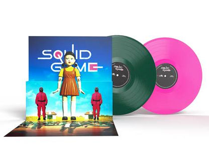 Squid Game (PRE-ORDER 6/27/25)(Soundtrack) [2LP] (LIMITED 1 GREEN & 1 PINK COLORED 180 G deluxe pop-up gatefold) | Mint (M) Mint (M) - SOUNDTRACK *NEW/COLOR*