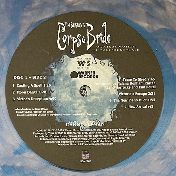 Tim Burton's Corpse Bride (IRIDESCENT BLUE VINYL | Mint (M) Mint (M) - SOUNDTRACK *NEW/COLOR*