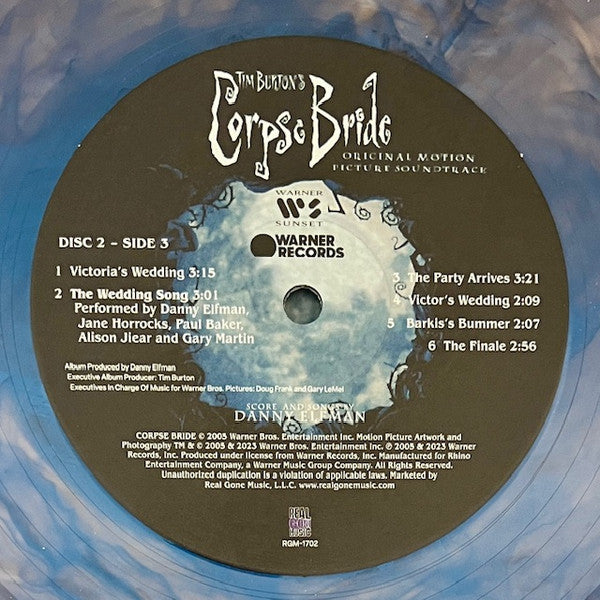 Tim Burton's Corpse Bride (IRIDESCENT BLUE VINYL | Mint (M) Mint (M) - SOUNDTRACK *NEW/COLOR*
