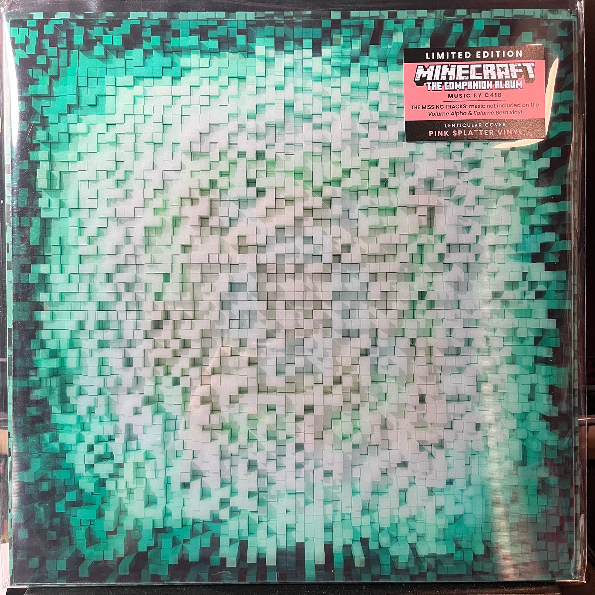 C418 - Minecraft : The Companion Album (PINK SPLATTER VINYL / LENTICULAR COVER) | NEW - SOUNDTRACK *NEW/COLOR*