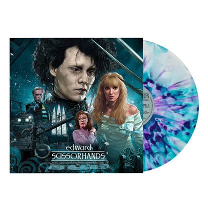 Edward Scissorhands (Blue & White w/ Purple Splatter Vinyl) | Mint (M) Mint (M) - SOUNDTRACK *NEW/COLOR*