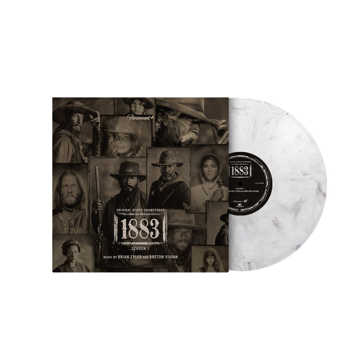 Brian Tyler & Breton Vivian - (PRESALE 7/10/26) 1883 (180G INSRT ASH GREY VINYL) | Mint (M) Mint (M) - SOUNDTRACK *NEW/COLOR*