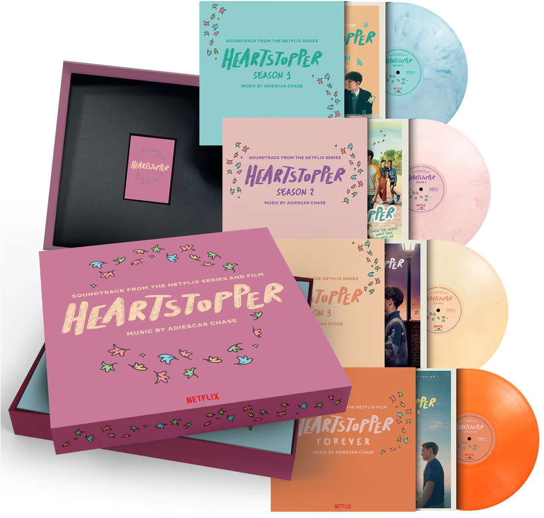 Adiescar Chase - (PRESALE 10/9/26) Heartstopper (MOV BLUE, PINK, YELLOW & ORANGE MARBLE 4LP BOX MUSIC ON VINYL: AT THE MOVIES MOVATM460 2026) | NEW - SOUNDTRACK *NEW*