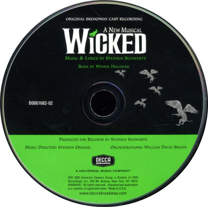 Wicked (Original Broadway Cast Recording) (CD) | Mint (M) Mint (M) - SOUNDTRACK *SEALED*