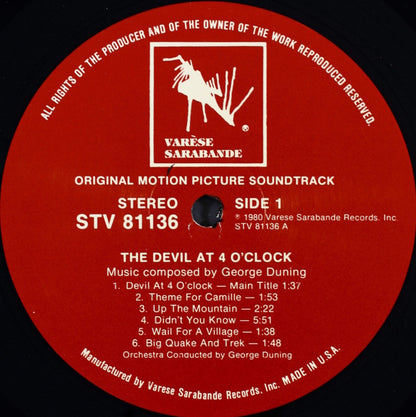 The Devil At 4 O'Clock (Original Motion Picture Soundtrack) (VINYL) | Mint (M) Near Mint (NM) - SOUNDTRACK *SEALED*