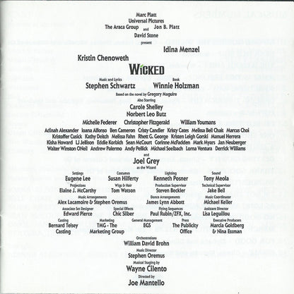 Wicked (Original Broadway Cast Recording) (CD) | Mint (M) Mint (M) - SOUNDTRACK *SEALED*